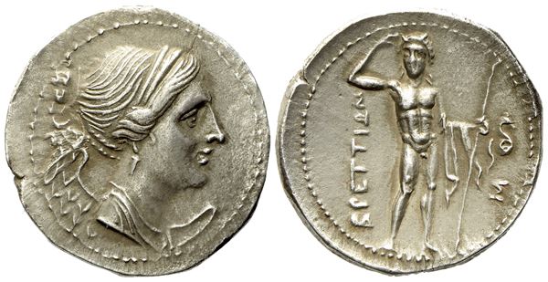 Bruttium, Brettii (c. 216-214 BC), Drachm; AR (4,76 g; 19,4 mm)