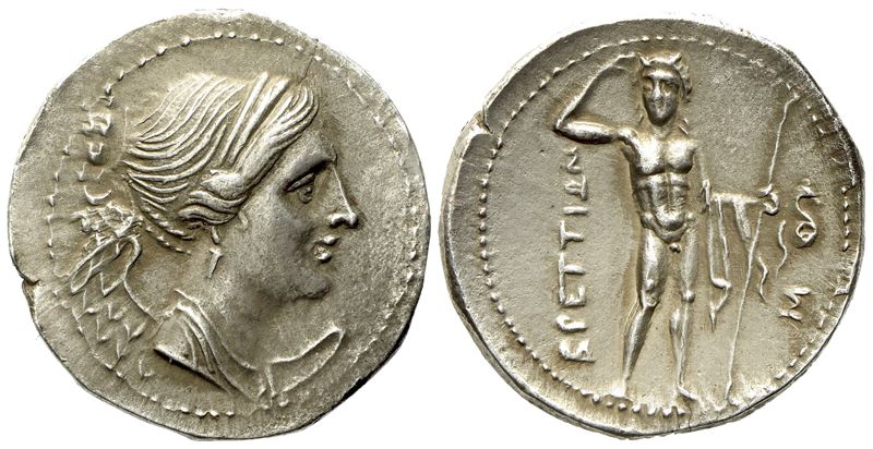 Bruttium, Brettii (C. 216-214 Bc), Drachm; Ar (4,76 G; 19,4 MM)