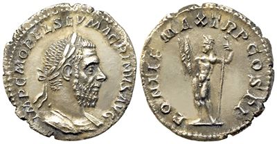Macrinus (217-218), Denarius, Rome, Ad 217; Ar (g 2,48; MM 18,9)