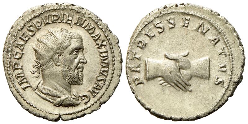 Pupienus (238), Antoninianus, Rome, C. April-june Ad 238; Ar (g 4,56; MM 22,5)