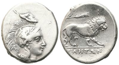 Northern Lucania, Velia, C. 300-280 Bc. Ar Didrachm (21 MM, 7.43 G).