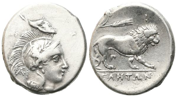 Northern Lucania, Velia, c. 300-280 BC. AR Didrachm (21 mm, 7.43 g).