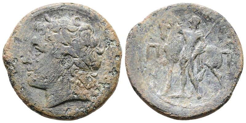 Sicily, Messana, The Mamertinoi, C. 220-200 Bc. Æ Pentonkion (26.5mm, 10.71g, 5h).