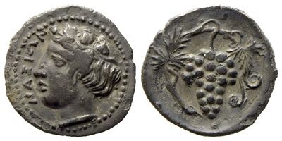 Sicily, Naxos (C.ca 415-403 Bc), Litra; Ar (0,75 G; 11 MM)