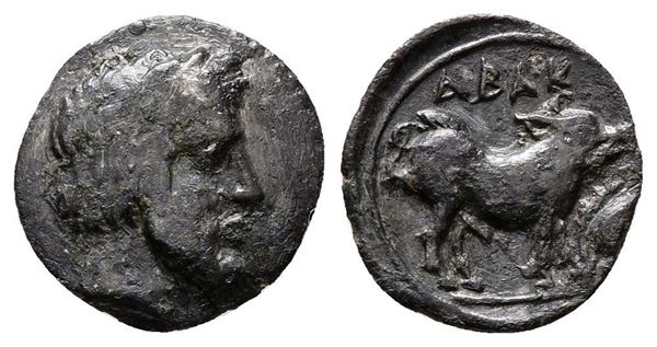 Sicily, Abakainon, c. 420-400 BC. AR Litra (11.5mm, 0.48g, 11h).