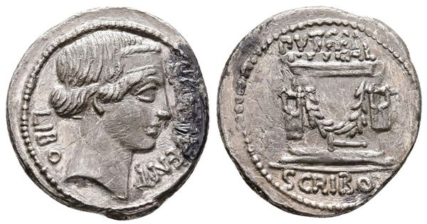 L. Scribonius Libo, Rome, 62 BC. AR Denarius (20mm, 3.75g).