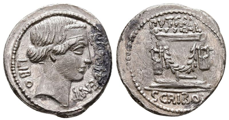 L. Scribonius Libo, Rome, 62 Bc. Ar Denarius (20mm, 3.75g).