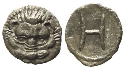 Bruttium, Rhegion (C. 415/410-387 Bc), Hemilitron; Ar (0,30 G; 7,2 MM)