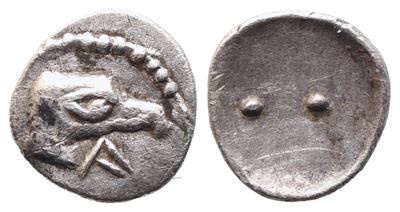 Sicily, Akragas, (450-413 Bc), Hexas; Ar (0,10 G; 4,4 MM)