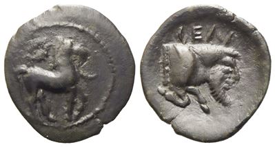 Sicily, Gela (465-450 Bc C.ca), Litra; Ar (0,56 G; 12,2 MM)