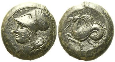 Sicily, Syracuse, Time Of Dionysios i (406-367 Bc), Litra; Æ (10,47 G; 20,2 MM)