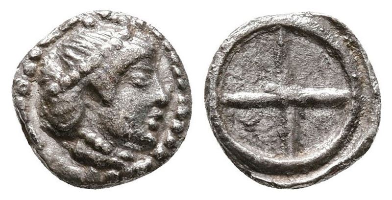 Sicily, Syracuse. Hieron i (478-466 Bc). Ar Obol (9mm, 0.50g)