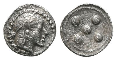 Sicily, Syracuse. Hieron i (478-466 Bc). Ar Pentonkion (5mm, 0.19g).