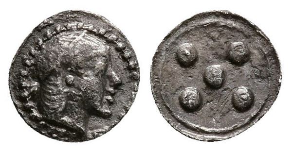 Sicily, Syracuse. Hieron I (478-466 BC). AR Pentonkion (5mm, 0.19g).