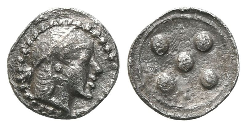 Sicily, Syracuse. Hieron i (478-466 Bc). Ar Pentonkion (5mm, 0.19g).