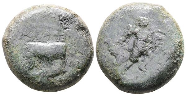 Sicily, Sileraioi, c. 340-330 BC. Æ Litra (29mm, 31.13g).