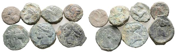 Lot of 7 Greek Æ coins