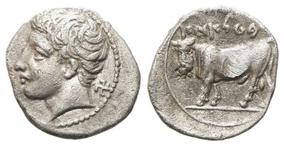 Sicily, Panormos As Ziz, C. 405-380 Bc. Ar Litra (10mm, 0.65g).