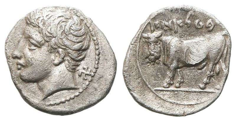 Sicily, Panormos As Ziz, C. 405-380 Bc. Ar Litra (10mm, 0.65g).