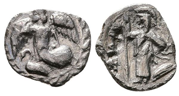 Sicily, Kamarina, c. 461-440/35 BC. AR Litra (11mm, 0.46g).