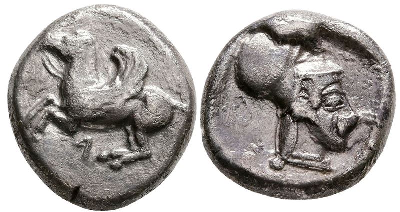 Akarnania, Leukas, C. 470-450 Bc. Ar Stater (18mm, 8.23g).