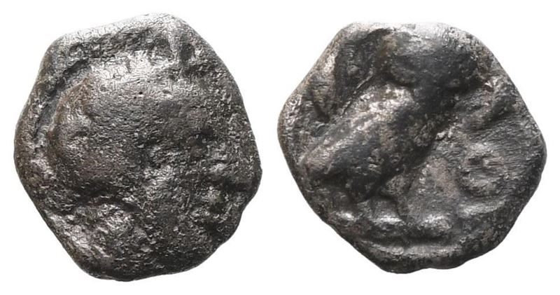 Attica, Athens, C. 454-404 Bc. Ar Obol (9mm, 0.61g).