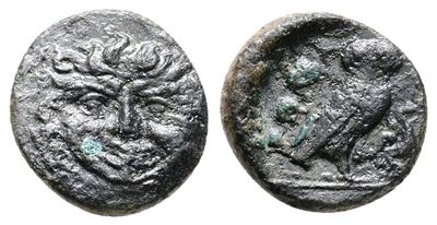 Sicily, Kamarina, C. 420-405 Bc. Æ Onkia (11mm, 1.03g).