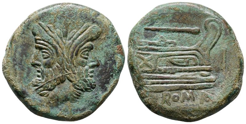 Club Series, Southeast Italy, 208 Bc. Æ As (34mm, 24.35g).