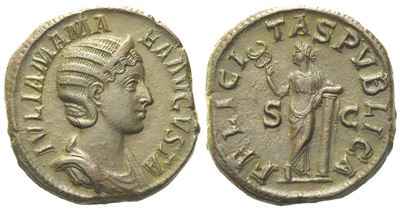 Julia Mamaea, Sestertius Struck Under Severus Alexander, Rome, Ad 222-235; Æ (g 21,10; MM 31)