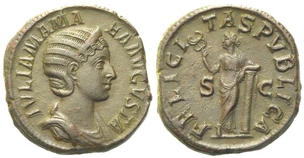 Julia Mamaea, Sestertius struck under Severus Alexander, Rome, AD 222-235; Æ (g 21,10; mm 31)