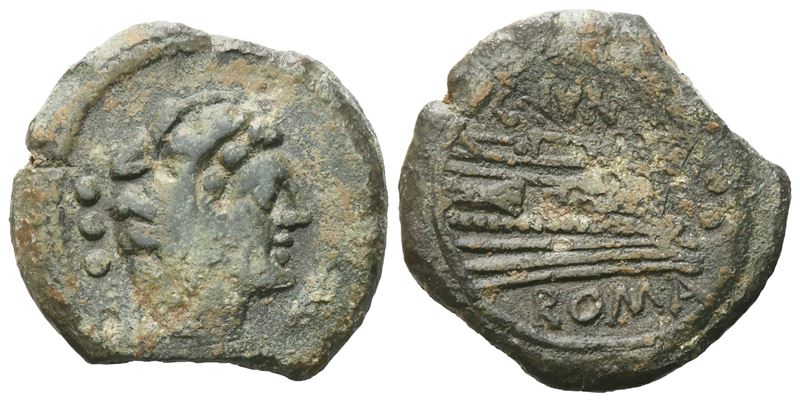 C. Junius, Quadrans, 149 Bc; Æ (5,64 G; 20,3 MM; 3 H)