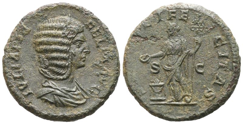 Julia Domna, As, Rome, C. Ad 211-217; Æ (g 8,46; MM 24; 12 H)