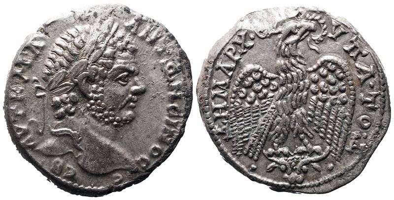 Caracalla (198-217). Mesopotamia, Carrhae. Ar Tetradrachm