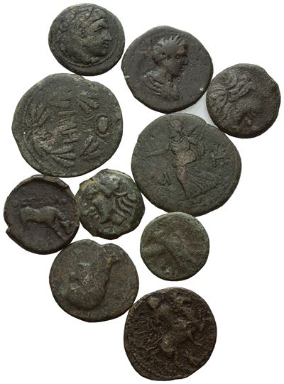Lot Of 10 Æ Coins To Be Catalogued. Lot Sold As Is, No Returns.