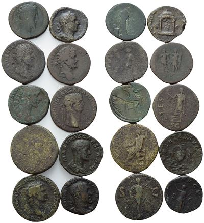 Lot Of 10 Æ Coins To Be Catalogued. Lot Sold As Is, No Returns.