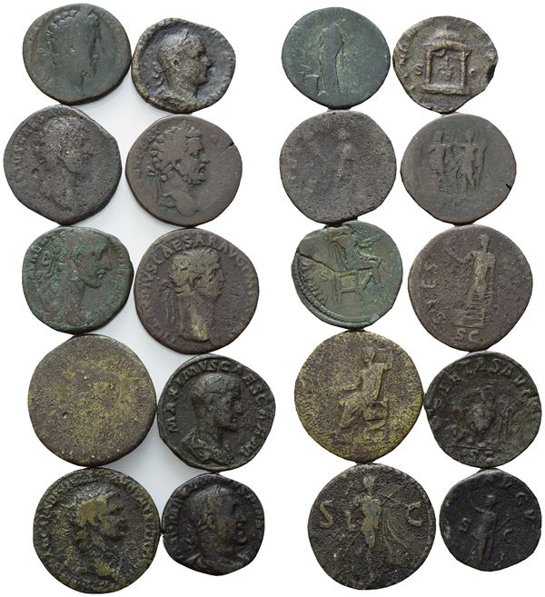  Lot of 10 Æ coins to be catalogued. Lot sold as is, no returns.