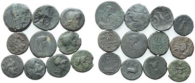 Lot Of 12 Æ Coins To Be Catalogued. Lot Sold As Is, No Returns.