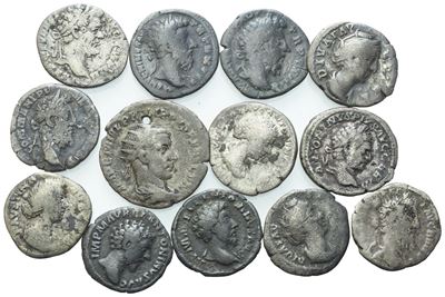 Lot Of 13 Ar Coins To Be Catalogued. Lot Sold As Is, No Returns.