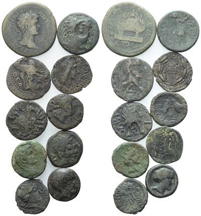 Lot Of 10 Æ Coins To Be Catalogued. Lot Sold As Is, No Returns.