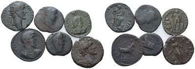 Lot Of 5 Æ Coins And 1 Modern Replica. Lot Sold As Is, No Returns.
