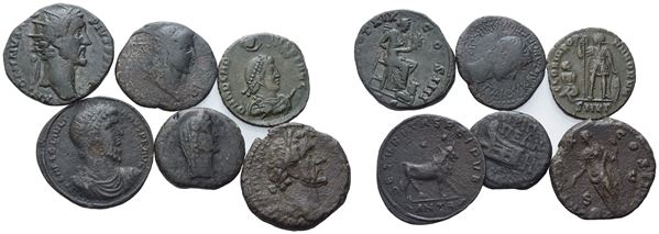  Lot of 5 Æ coins and 1 modern replica. Lot sold as is, no returns.