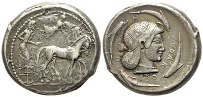 Sicily, Syracuse, Time Of Hieron i (478-466 Bc), Tetradrachm; Ar (17,28 G; 25,7 MM)
