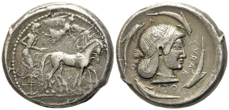 Sicily, Syracuse, Time Of Hieron i (478-466 Bc), Tetradrachm; Ar (17,28 G; 25,7 MM)