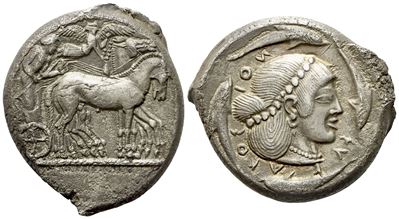 Sicily, Syracuse, Time Of Hieron i (478-466 Bc), Tetradrachm; Ar (16,93 G; 26 MM)
