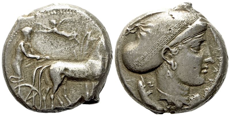 Sicily, Syracuse, Second Democracy (466-405 Bc), Tetradrachm; Ar (16,73 G; 22,73 MM)