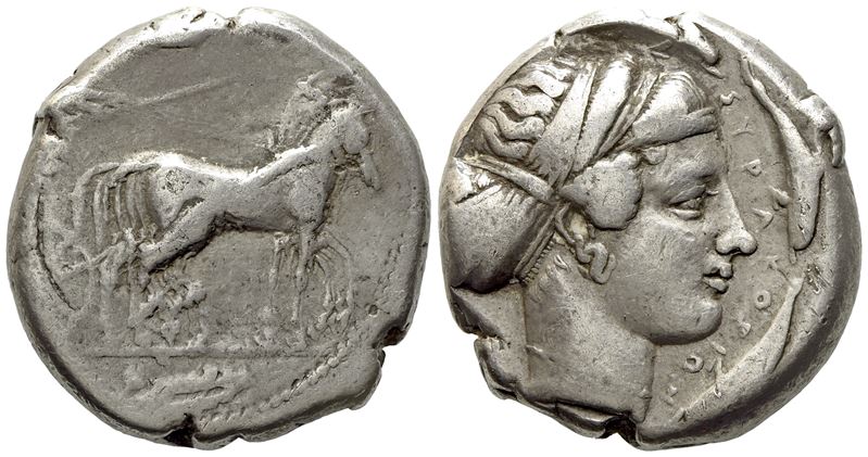 Sicily, Syracuse, Second Democracy (466-405 Bc), Tetradrachm; Ar (17,15 G; 23,7 MM)