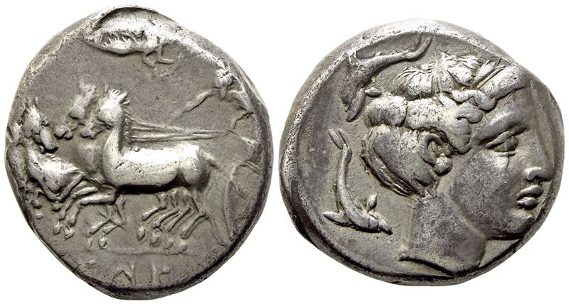 Sicily, Panormos As Ziz (C.ca 405-380 Bc), Tetradrachm; Ar (17,08 G; 24,7 MM)