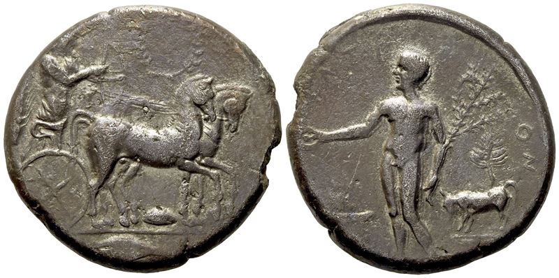 Sicily, Selinos (C.ca 415-409 Bc), Tetradrachm; Ar (16,84 G; 26,5 MM)