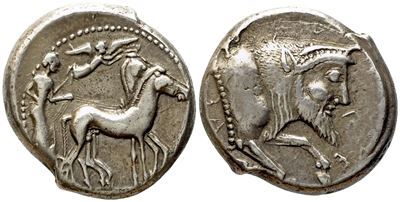 Sicily, Gela (480/75-475/70 Bc), Tetradrachm; Ar (17,18 G; 25,3 MM)