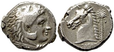 Sicily, Siculo-punic, (C. 300-289 Bc), Tetradrachm; Ar (17,05 G; 25 MM)